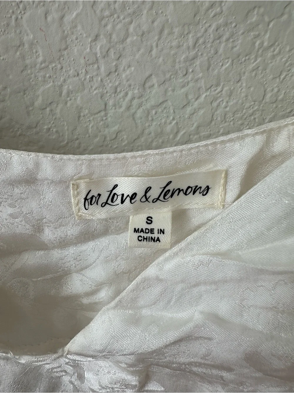 For Love & Lemons Gabrielle Puff Sleeve Mini Dress White SZ S - Picture 4 of 8